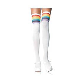 Over The Rainbow Opaque Thigh Highs O/S Multicolor